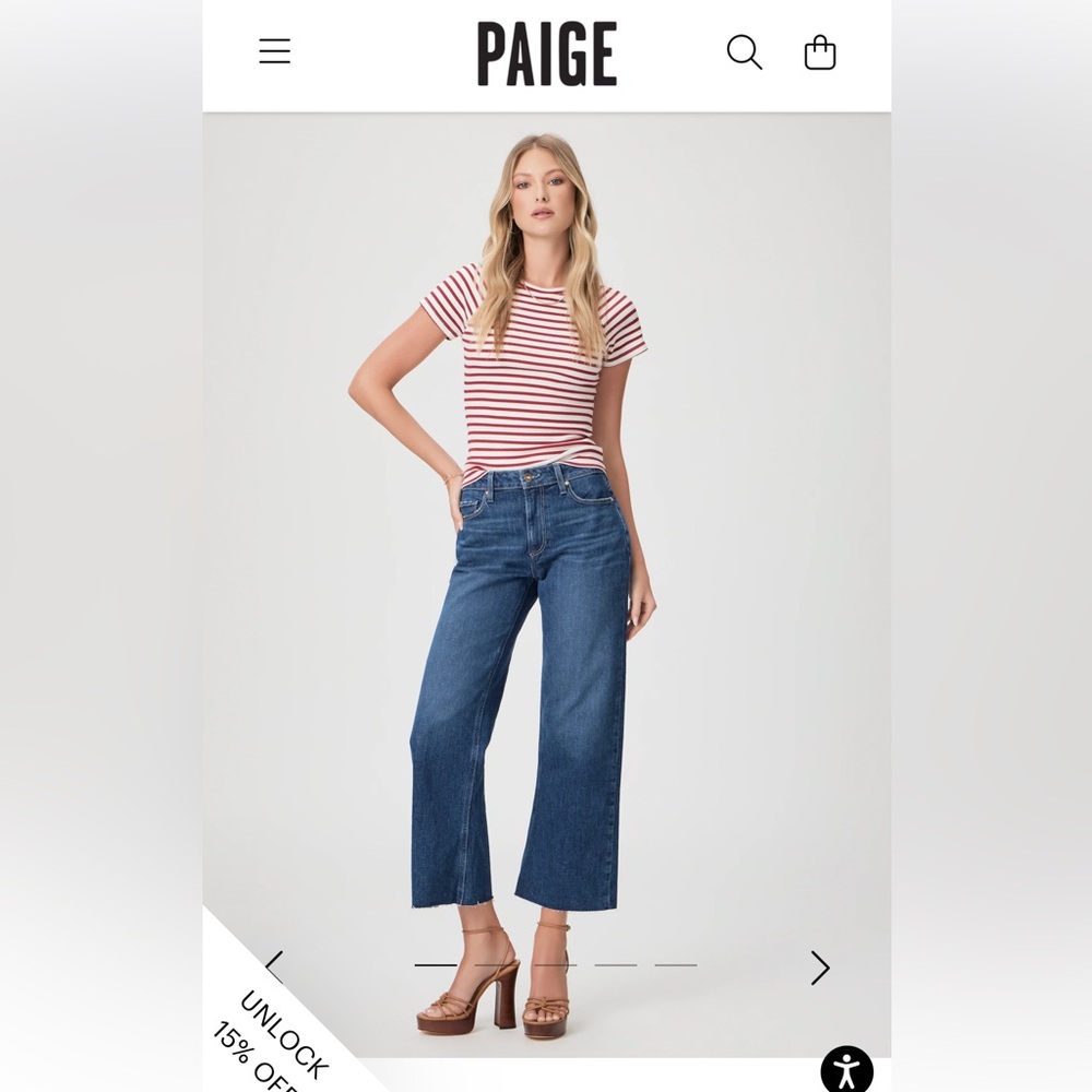 PAIGE PREMIUM DENIM Leenah Ankle in Saint Tropez wash